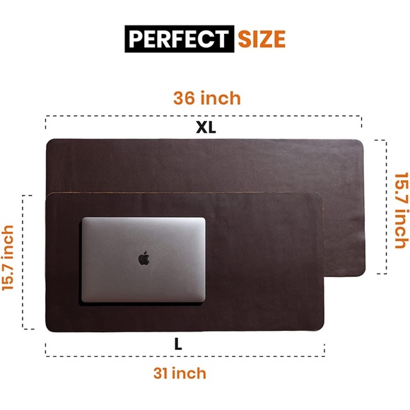 Leather Nomads Premium Leather Desk Pad with Coaster and Lens Wipe - New In Box - Picture 4 of 11